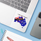 Anti Vax Mijn lichaam Mijn keuze Australische vlag Sticker (Laptop met iPhone)