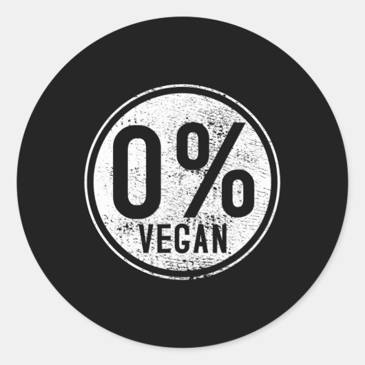 Anti-vegan niet-vegetarische BBQ vleeseter Ronde Sticker (Voorkant)