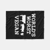 Anti-vegan vleeseter bbq-grill pitmaster fleece deken (Voorkant (Horizontaal))