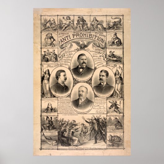 Anti-verbod door Kurz & Allison (1888) Poster (Voorkant)