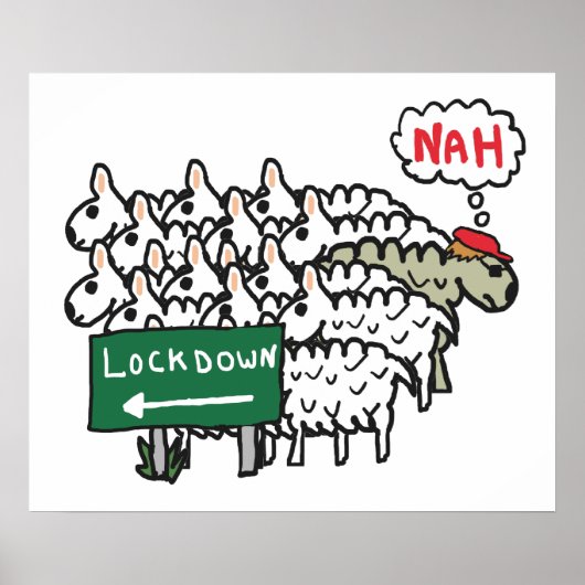Anti-vergrendelingsschaap Poster (Voorkant)