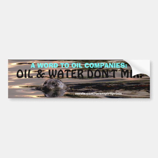 ANTI-VERONTREINIGING OCEAAN SEAL Bumpersticker (Voorkant)