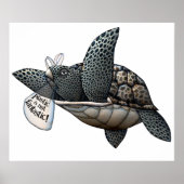 Anti-verontreinigingsschildpad Poster (Voorkant)