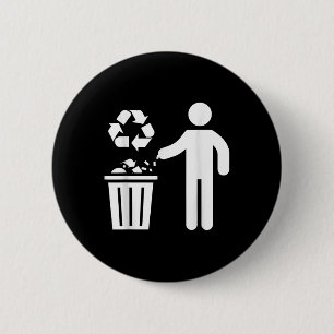 Anti-vervuiling Geen milieu Milieubescherming Ronde Button 5,7 Cm