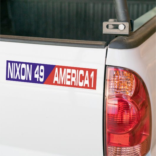  Anti-Vietnam-oorlog Nixon Bumpersticker 1969 (Op Truck)