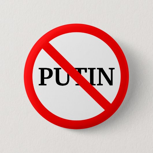 Anti-Vladimir Poetin Button (Voorkant)