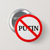 Anti-Vladimir Poetin Button (Voorkant /achterkant)