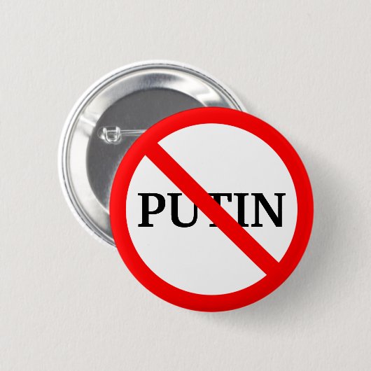 Anti-Vladimir Poetin Button (Voorkant /achterkant)