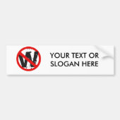 Anti-W Bumpersticker (Voorkant)