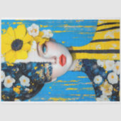 Anti War Art Oekraïne Vrede & Eenheid Decoupage Tissuepapier (Voorkant)