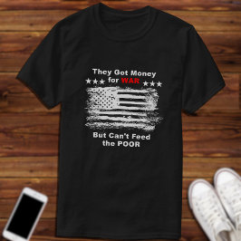 Anti=War Distressed Flag  T-shirt