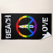 Anti-War Gay Rainbow Peace Sign Beach and Love Strandlaken (Voorkant)