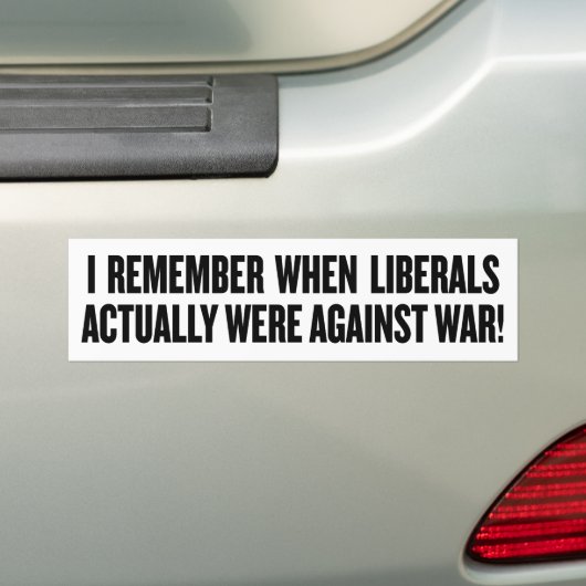 Anti-War Liberals Bumpersticker (Op auto)