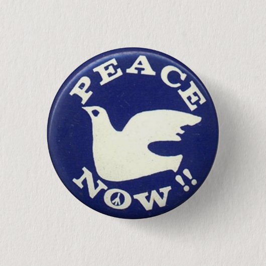 Anti-War Peace Now Badge Pin Button (Voorkant)