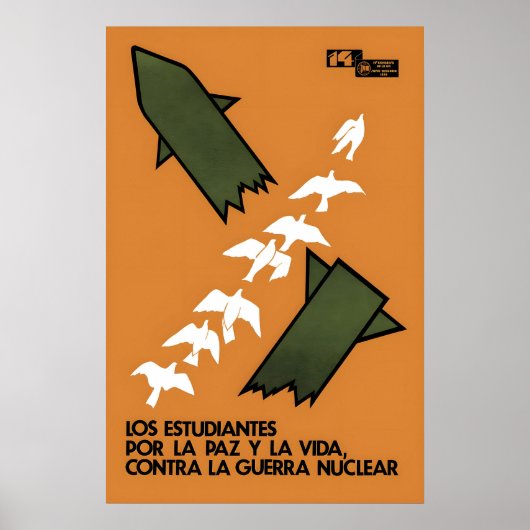 Anti-war Poster Students against nuclear war (in (Voorkant)