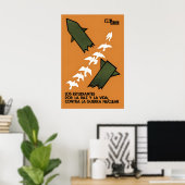 Anti-war Poster Students against nuclear war (in (Thuiskantoor)