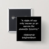 ANTI WAR QUOTE BUTTON (Voorkant /achterkant)