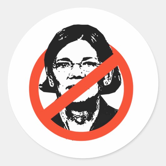 ANTI-WARREN - GEEN WARREN RONDE STICKER (Voorkant)