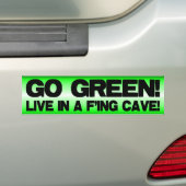 Anti-wereldwijde opwarming - ga groen! bumpersticker (Op auto)