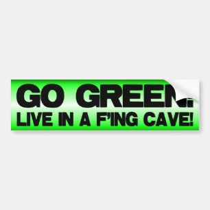 Anti-wereldwijde opwarming - ga groen! bumpersticker