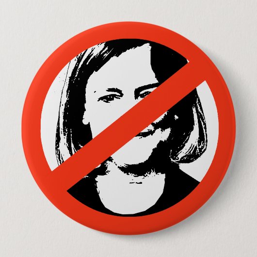 ANTI-WHITMAN/ANTI-MEG WHITMAN RONDE BUTTON 4,0 CM (Voorkant)