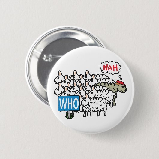 Anti-WHO Ronde Button 5,7 Cm (Voorkant /achterkant)