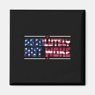 Anti-woke Absoluut Niet Woke Vlag Verenigde Staten Magneet