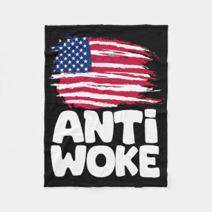 Anti-Woke Amerikaanse Vlag Conservatieve Republike Fleece Deken