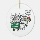 Anti Woke Keramisch Ornament (Links)