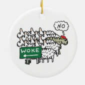 Anti Woke Keramisch Ornament (Achterkant)
