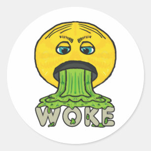 Anti Woke Ronde Sticker