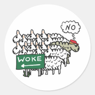 Anti Woke Ronde Sticker