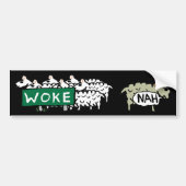 Anti-Woke Sheep Bumpersticker (Voorkant)