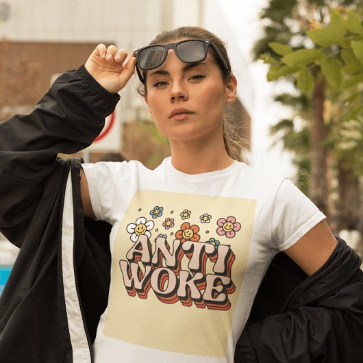 ANTI WOKE T-SHIRTS RETRO STIJLE T - SHIRTS