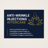 Anti - Wrinkle aftercare business card  Visitekaartje (Voorkant)