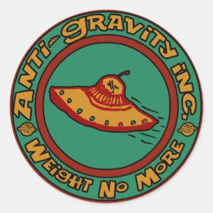 Anti-zwaartekracht, Inc. Ronde Sticker