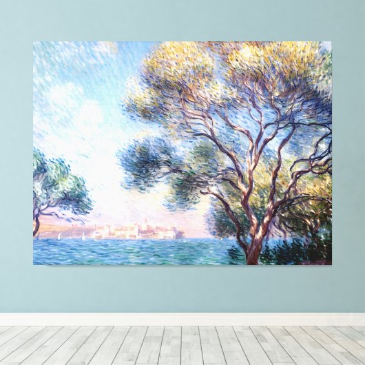 Antiben in de ochtend canvas afdruk (Insitu (Houten vloer))