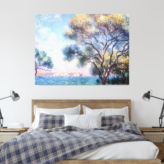 Antiben in de ochtend canvas afdruk (Insitu (Slaapkamer))