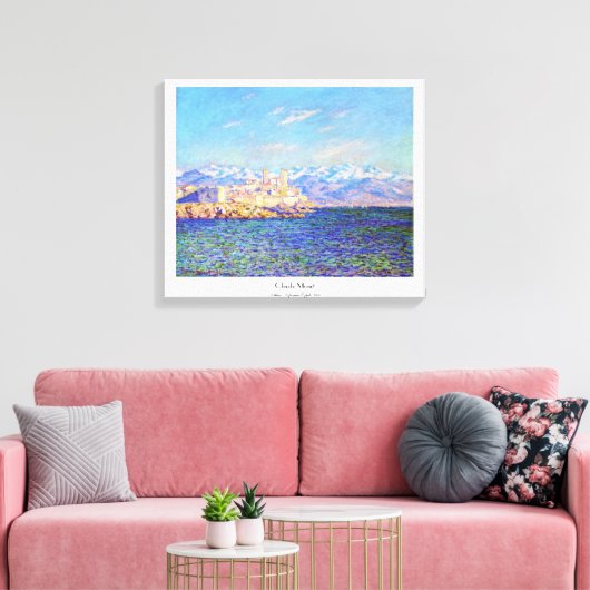 Antiben, 's middags effect, 1888 Claude Monet cool Canvas Afdruk (Insitu (Woonkamer))