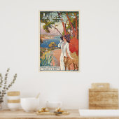 Antibes Cote d'Azur France Vintage Travel Poster (Keuken)