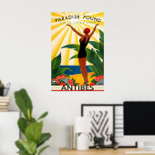 Antibes Cote D'Azur Frankrijk Reisposter Poster (Thuiskantoor)