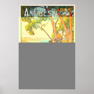 Antibes Côte d'Azur Frankrijk Vintage Reisposter Poster