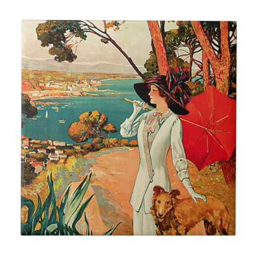 Antibes ~ Cote D'Azur Tegeltje (Voorkant)