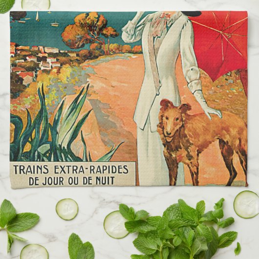 Antibes ~ Cote D'Azur Theedoek (Gevouwen)