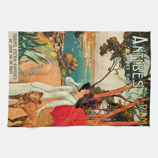 Antibes ~ Cote D'Azur Theedoek (Horizontaal)