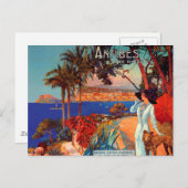  Antibes Cote d'Azur Travel Briefkaart (Voorkant / Achterkant)