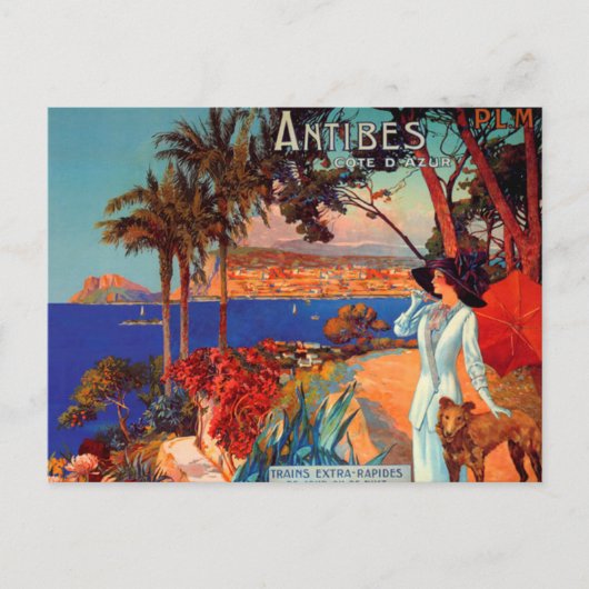  Antibes Cote d'Azur Travel Briefkaart (Voorkant)