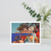  antibes Cote D'Azur Travel Feestdagenkaart (Staand voorkant)