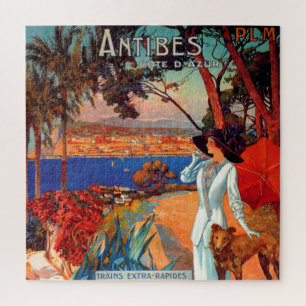 antibes Cote D'Azur Travel Illustration Legpuzzel