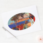  antibes Cote D'Azur Travel Ovale Sticker (Envelop)